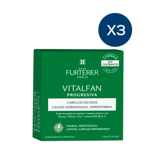 VITALFAN ANTICAIDA PROGRESIVA RENE FURTERER 3 ENVASES 30...